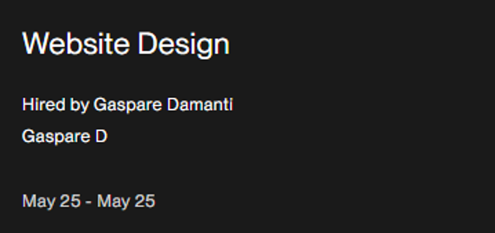 Completed project: Website Design for Gaspare Damanti